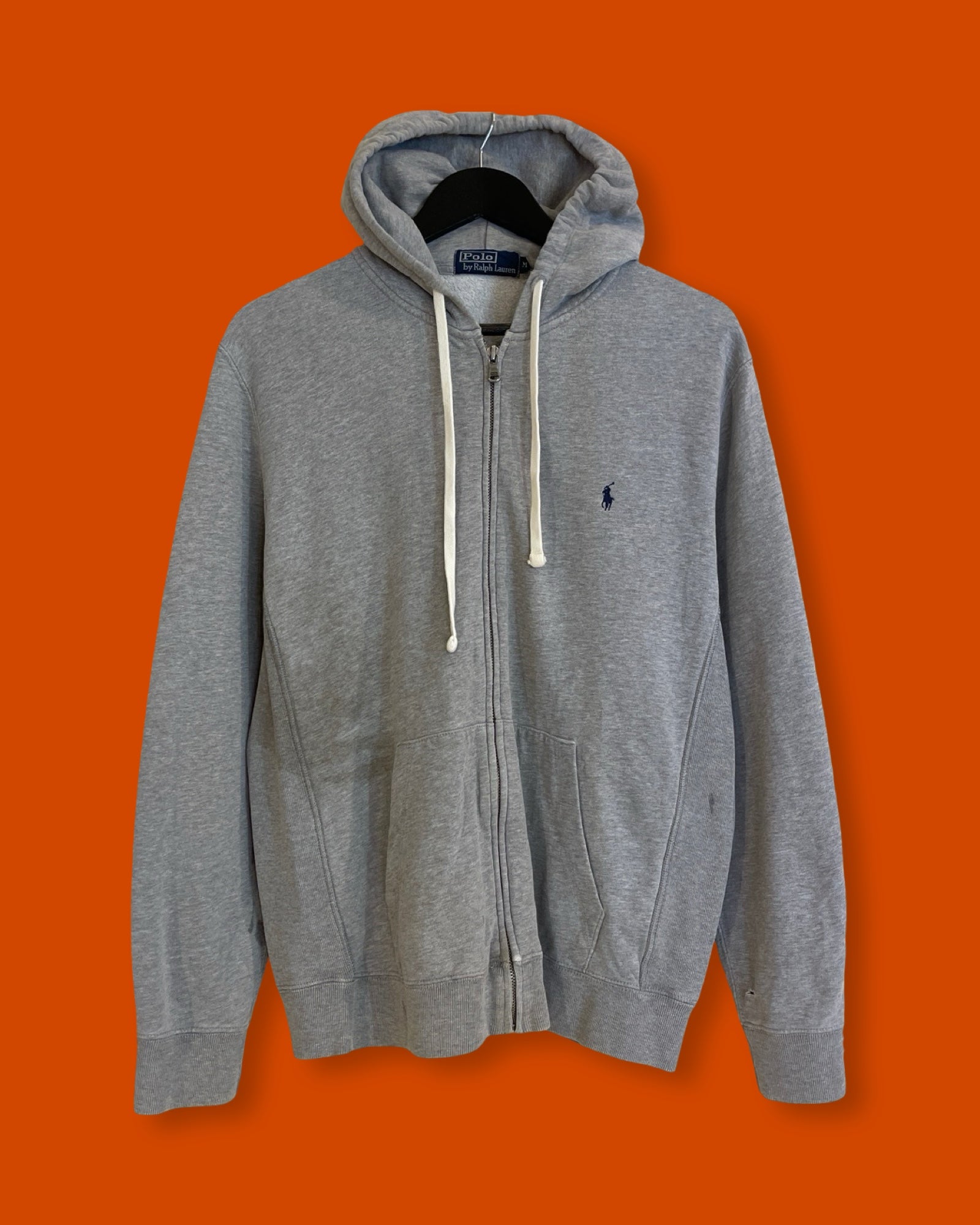 Ralph Lauren Full Zip Hoodie Jacket Gray (Medium)*