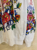 Y2K White Hoodie Jacket (Medium)*