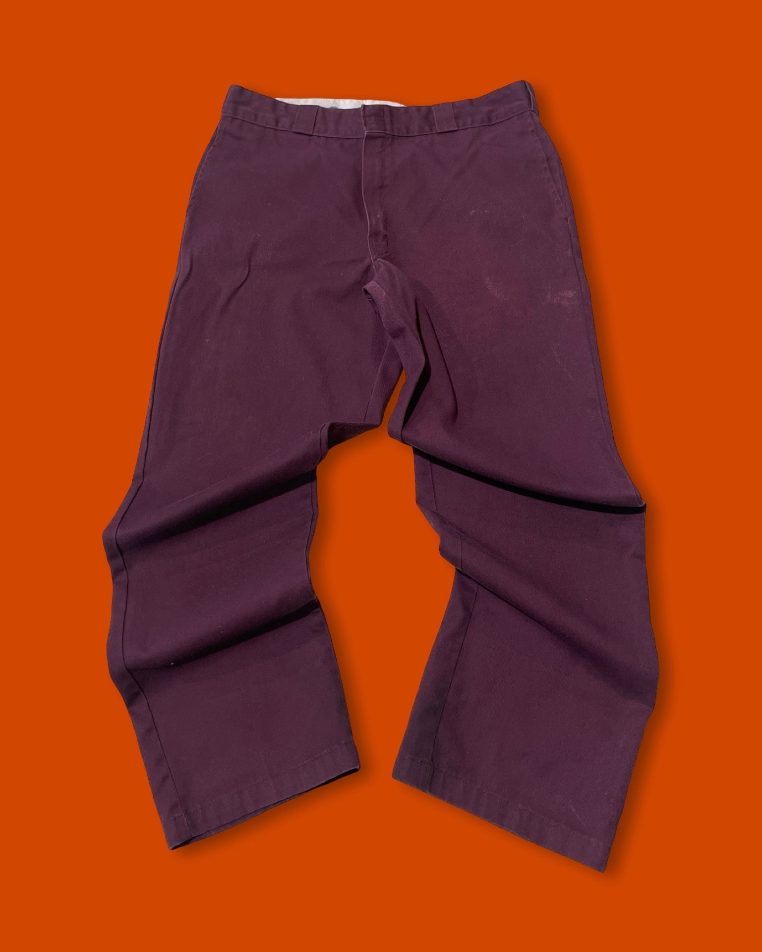 Dickies Maroon Chino Original Fit Pants(34W-42L)