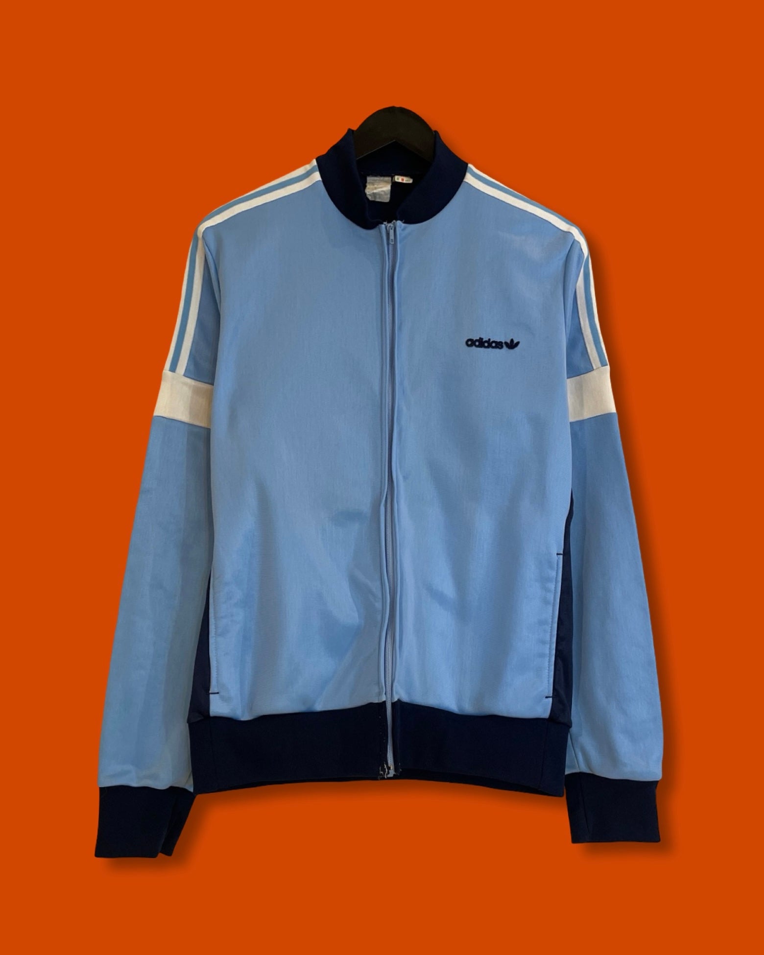 Vntg 80s Adidas Olympics Retro Full Zip Jacket (Fits Small)