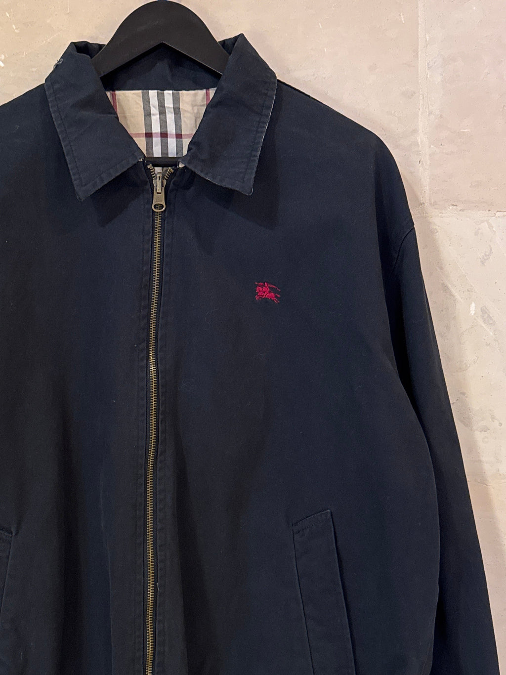 Vntg Burberry Harrington Jacket Reversible (Fits XL)