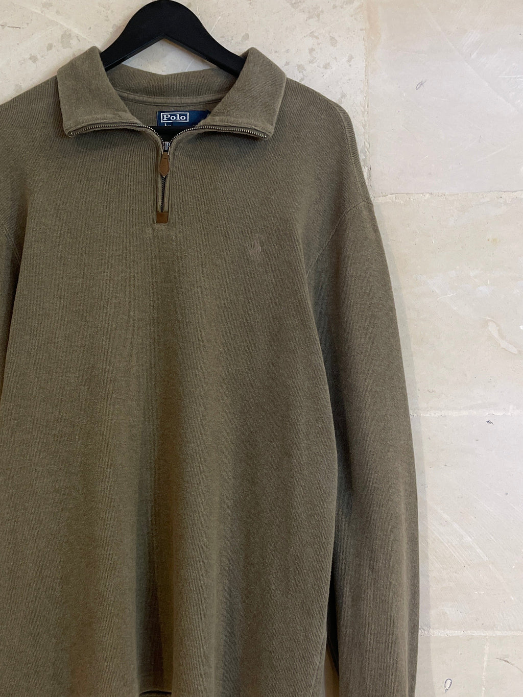 Ralph Lauren QZip Army Green Sweatshirt (Large)*