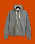 Ralph Lauren Full Zip Gray Hoodie Jacket (Medium)
