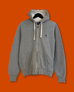 Ralph Lauren Full Zip Gray Hoodie Jacket (Medium)
