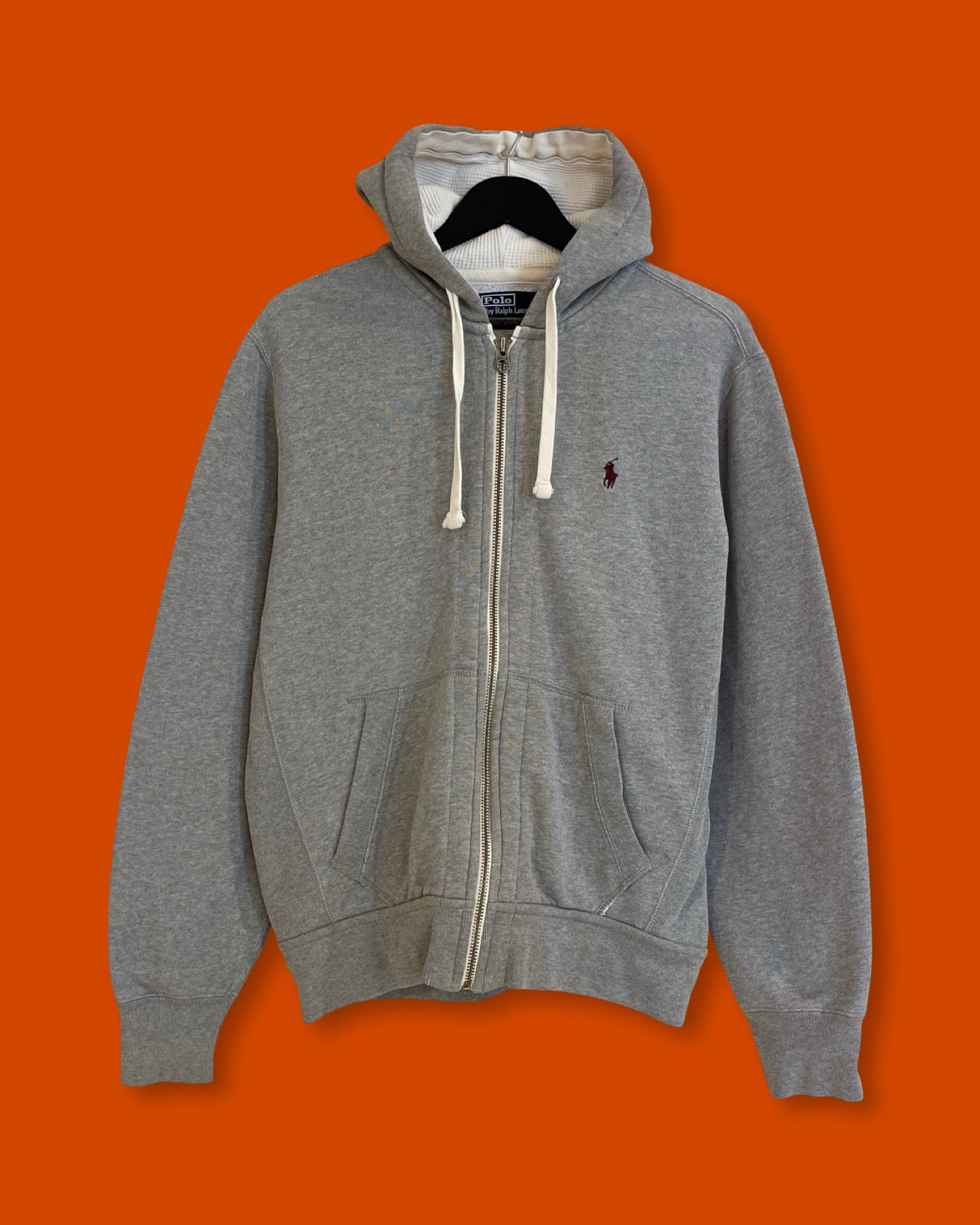 Ralph Lauren Full Zip Gray Hoodie Jacket (Medium)*