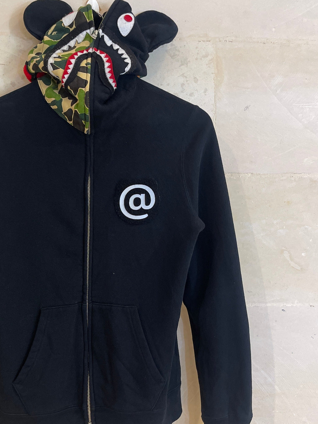Bape X Medicom Toy Bear Brick Shark Zip Hoodie Jacket (Small)