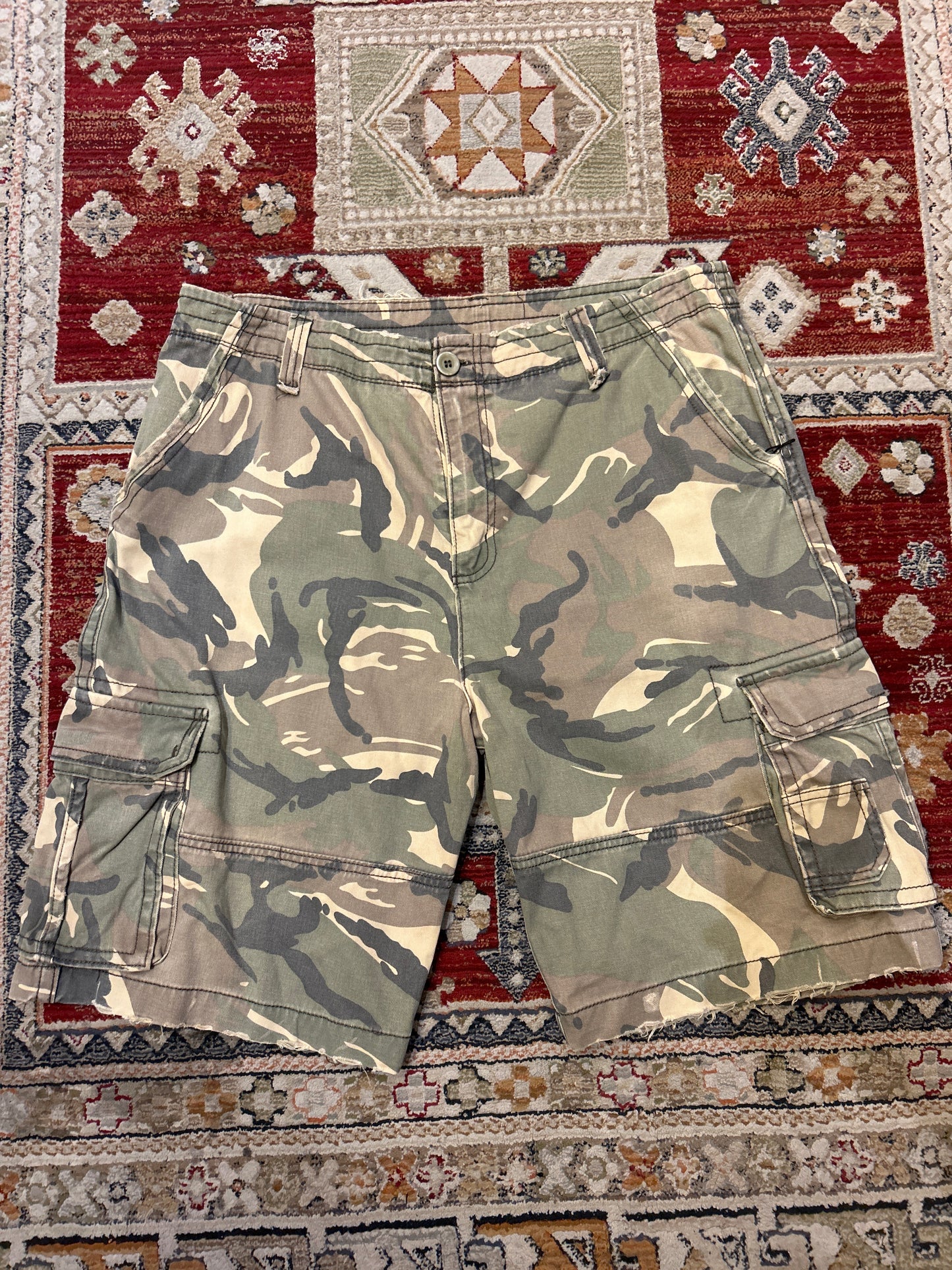 Vintage Camo Cargo Shorts