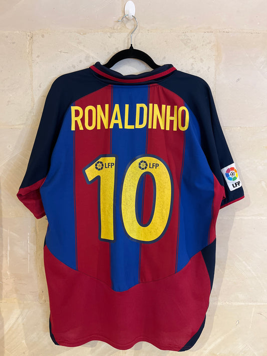 2003-04 FC Barcelona Ronaldinho Shirt (Large)