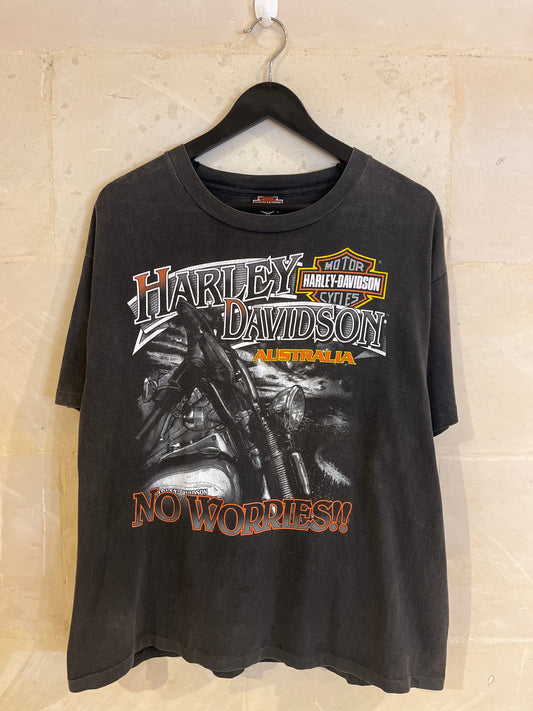 Harley Davidson Tee (Medium) Stains And Pin Hole