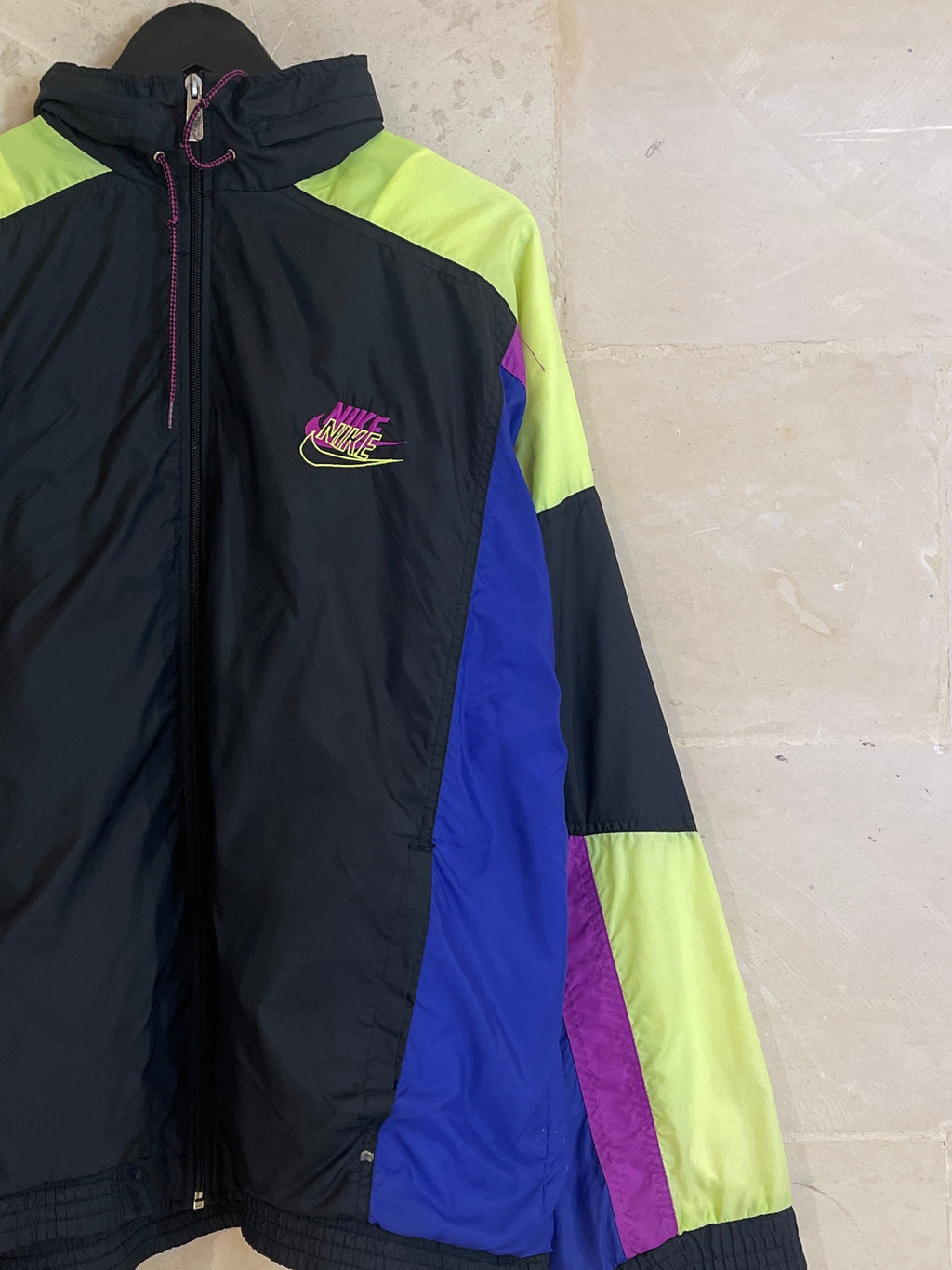 Vntg Nike Multi Color Windbreaker Jacket (Large)