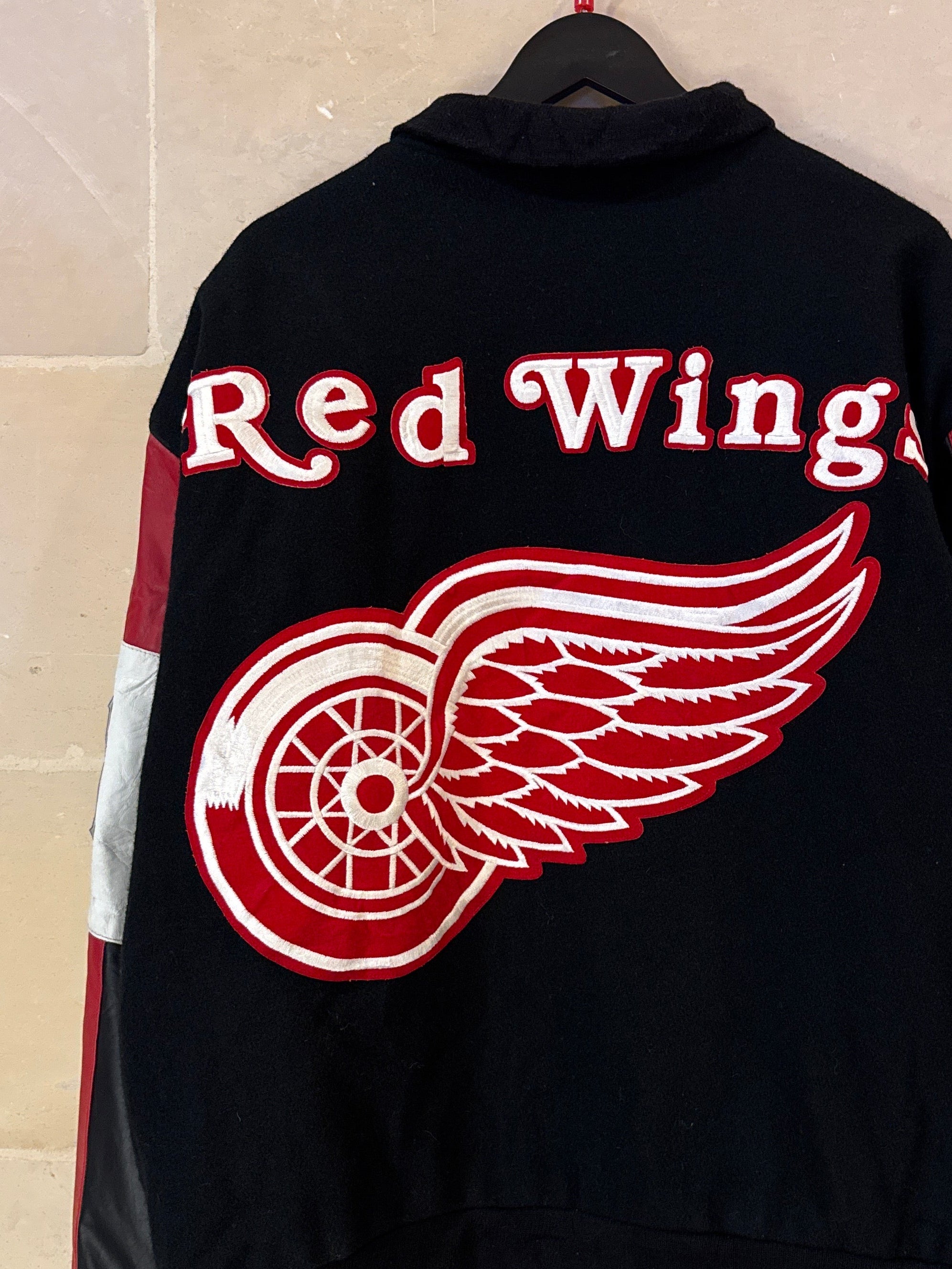 Vntg Red Wings Wool Leather Jacket (Large)