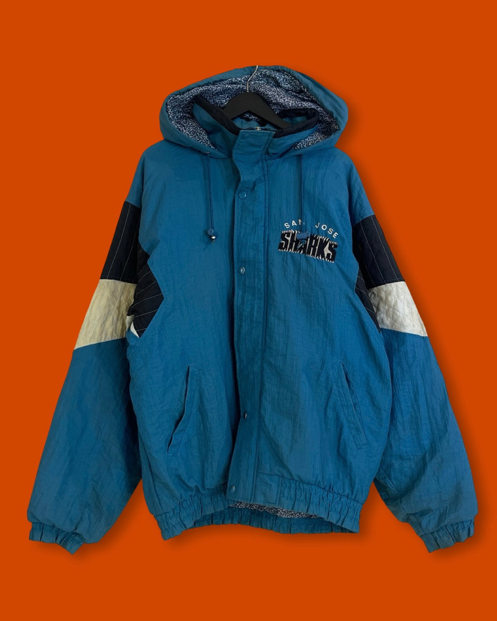 Vntg San Jose Shark NHL Hoodie Jacket (XL)