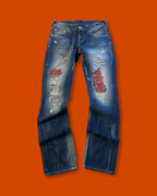 True Religion Scratch Y2K Pants(30W-43L)