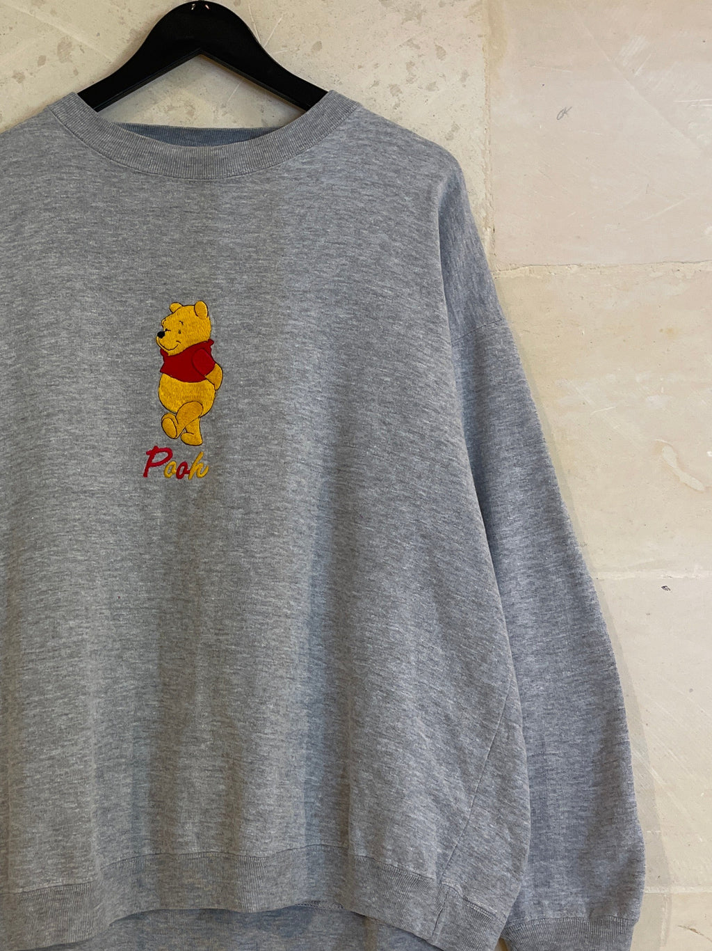 Vntg Pooh Embroidery Sweatshirt (XL)