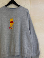 Vntg Pooh Embroidery Sweatshirt (XL)