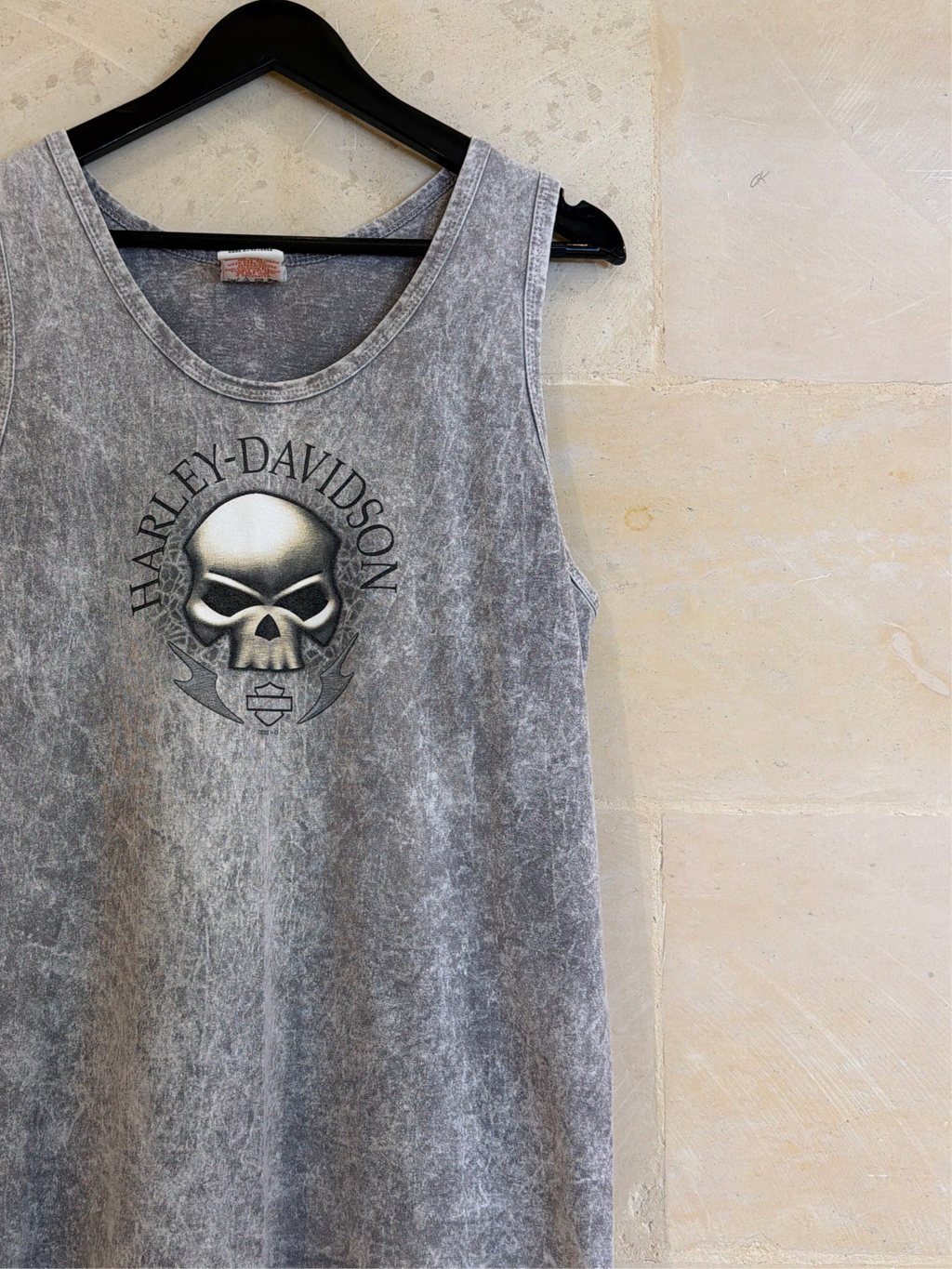 Harley Davidson Skull Sleeveless (Meduim)