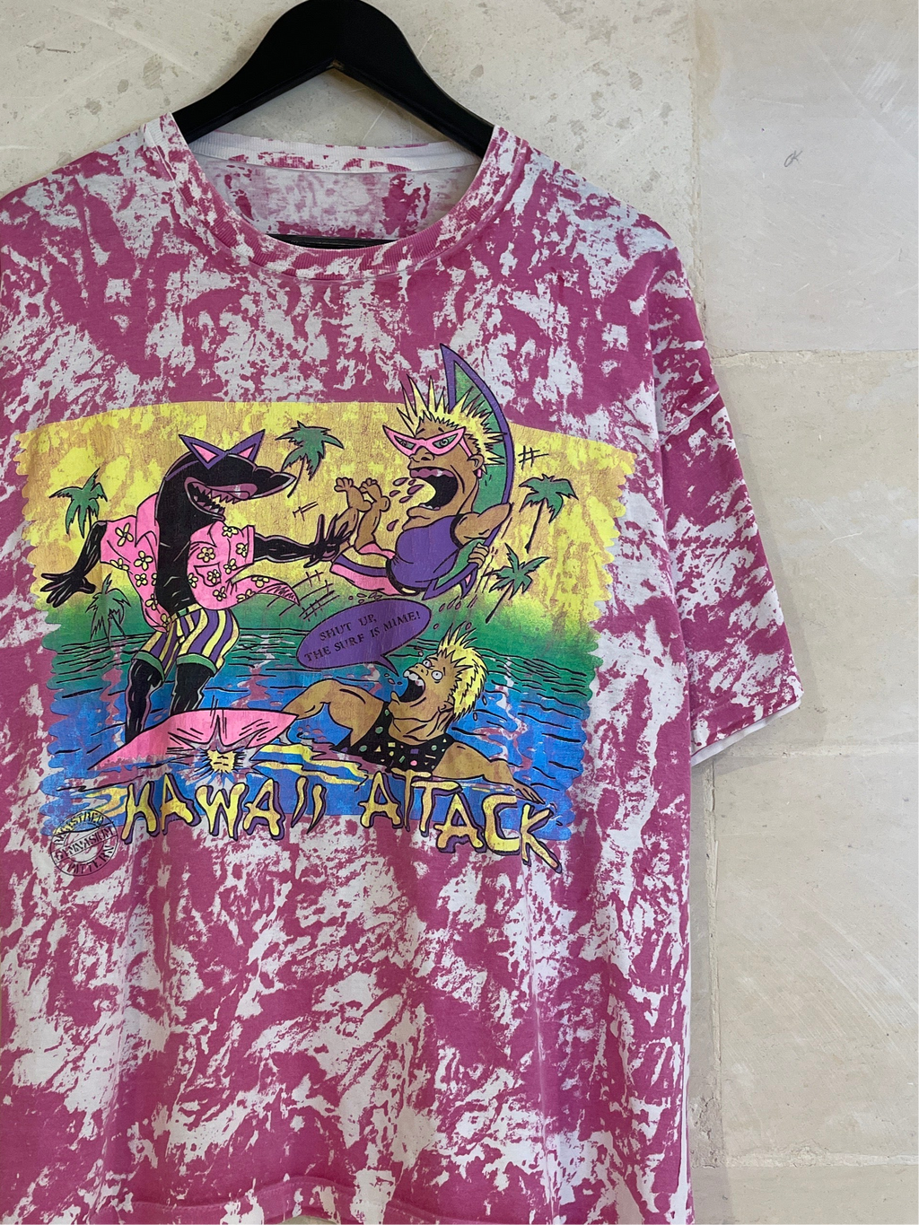 Vntg Hawaii Attack Tee (Fits Large)