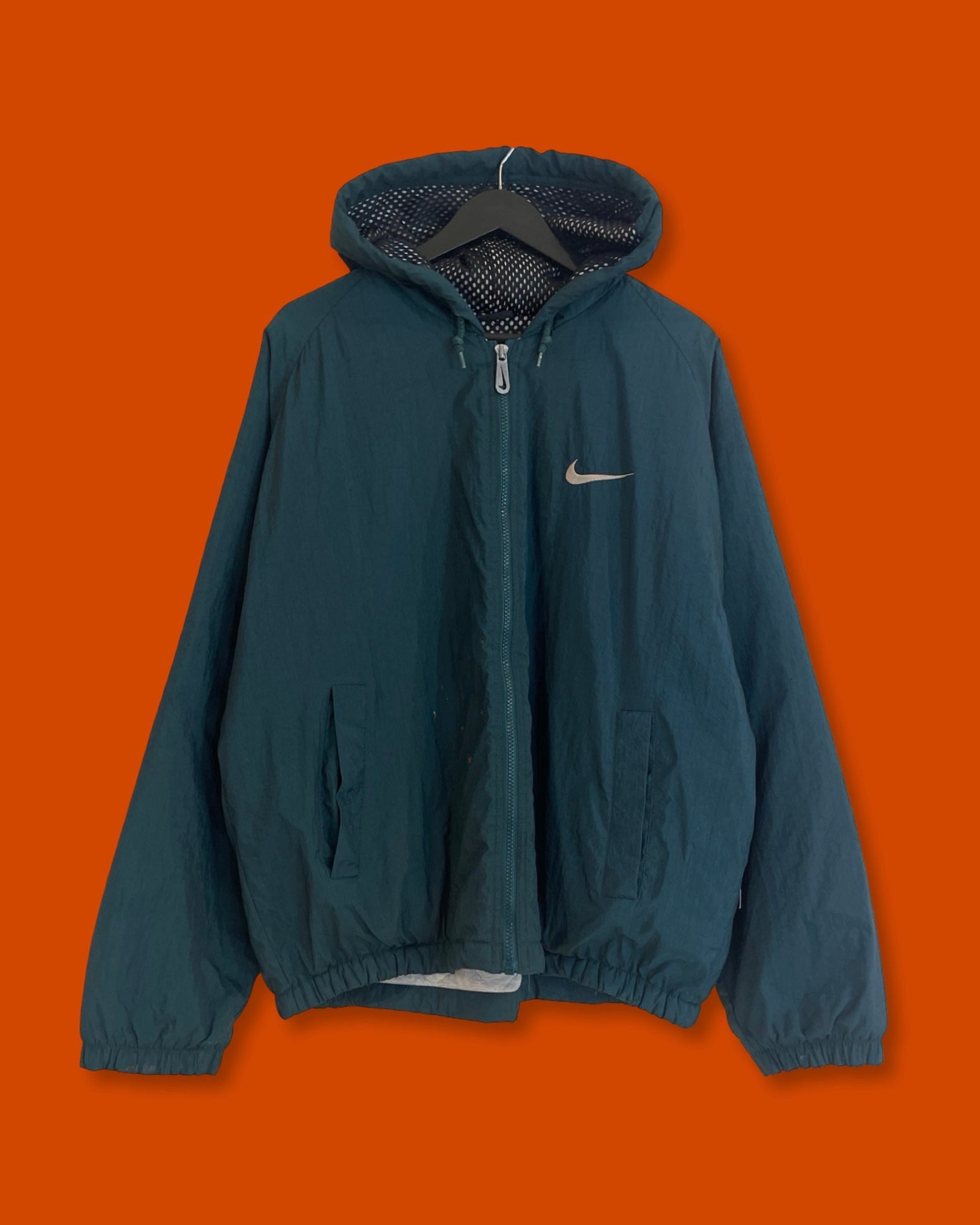 Vntg Nike Dark Green Full Zip Jacket (Medium)