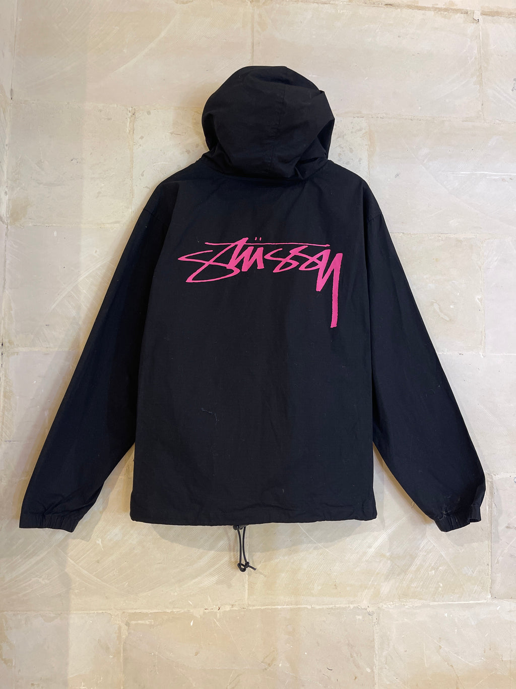 Stussy Black Hoodie Jacket (Medium)