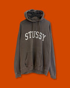 Stussy Brown Speel Out Hoodie Jacket (Medium)