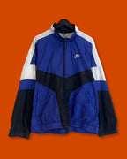 Vntg Nike Windbreaker Blue/Black/White Jacket (Medium)