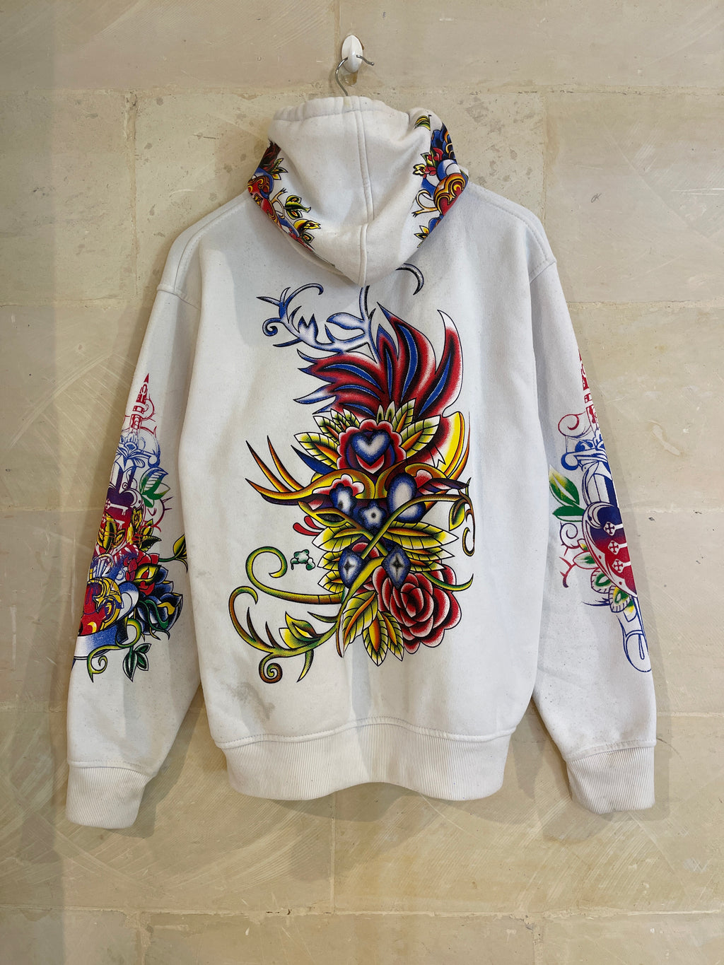 Y2K White Hoodie Jacket (Medium)*