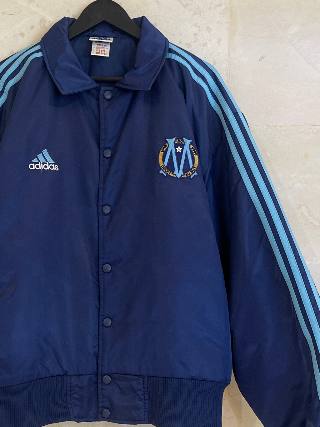Vntg Adidas Marseille Bomber Jacket (Large)