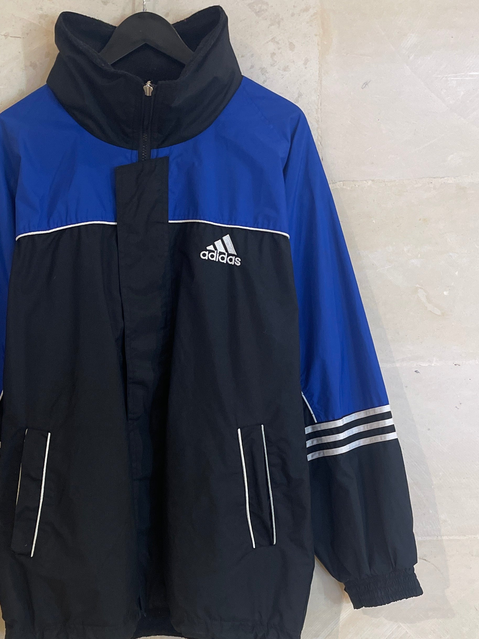 Adidas Black Blue Jacket (Fits XL)