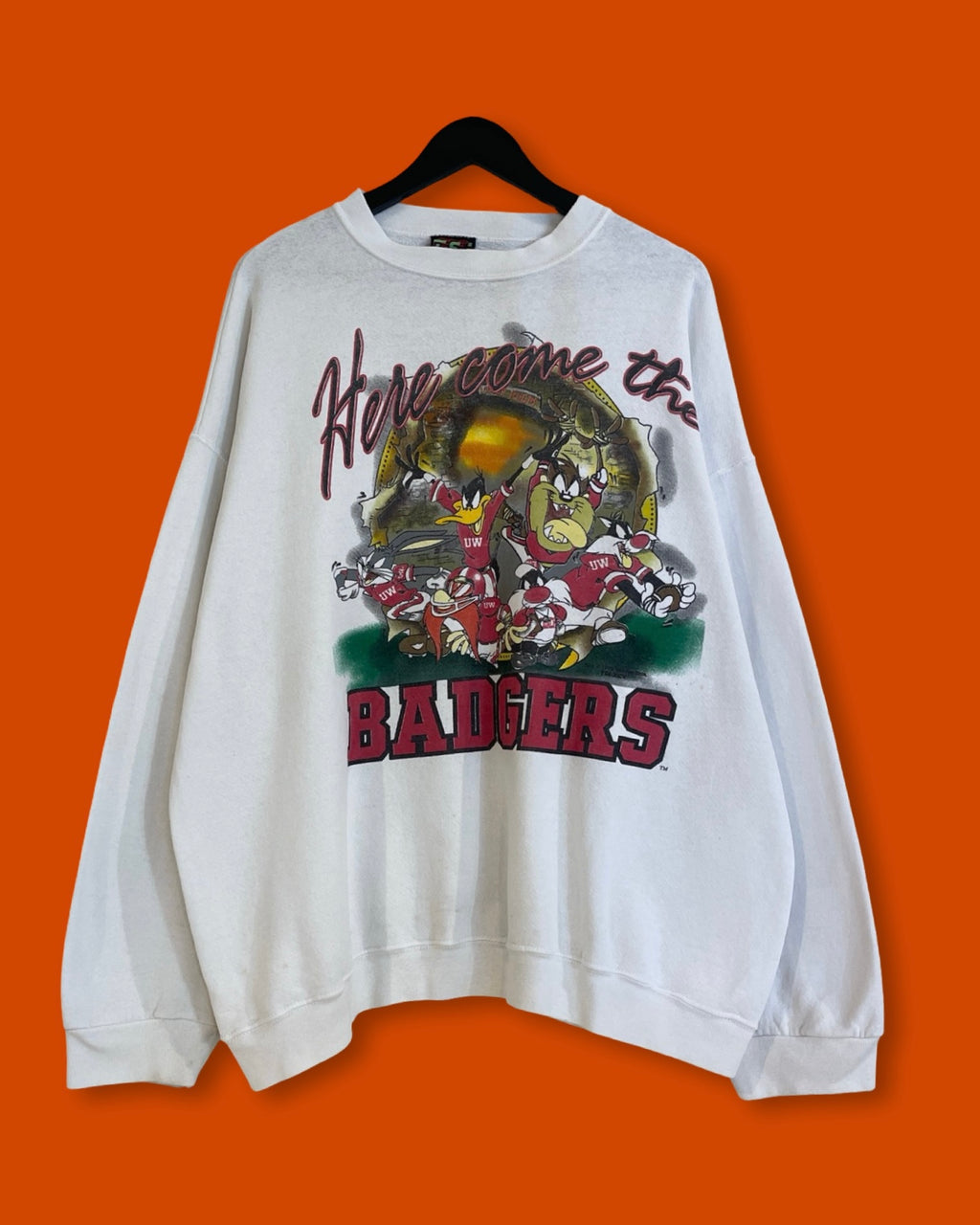 Vntg 1996 Looney Tunes BADGERS Sweatshirt (XXL)