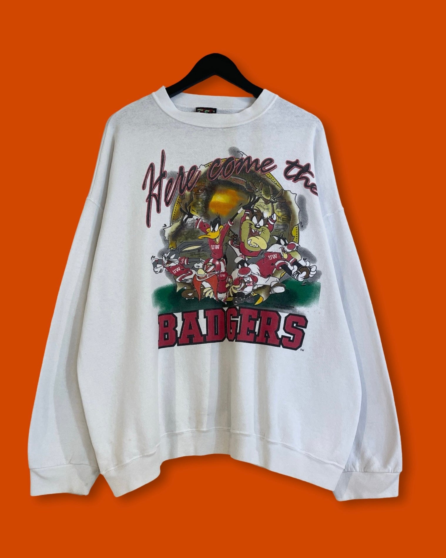 Vntg 1996 Looney Tunes BADGERS Sweatshirt (XXL)
