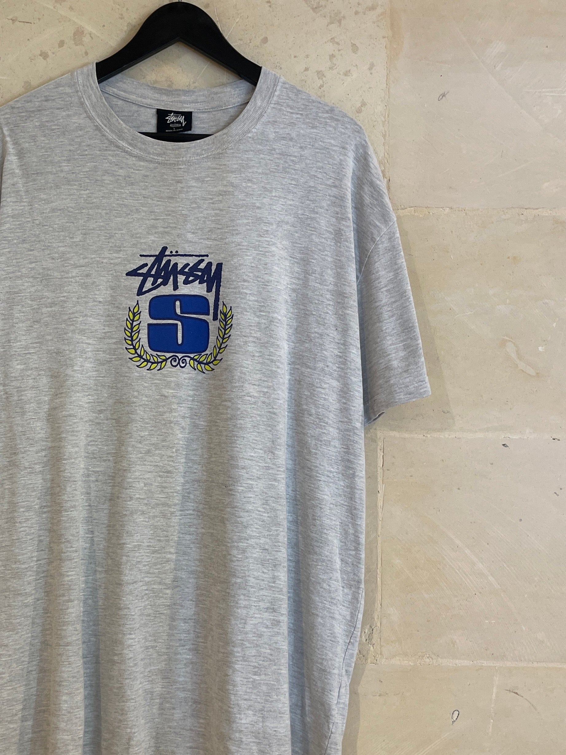 Stussy Mid Print Gray Tee (Large)