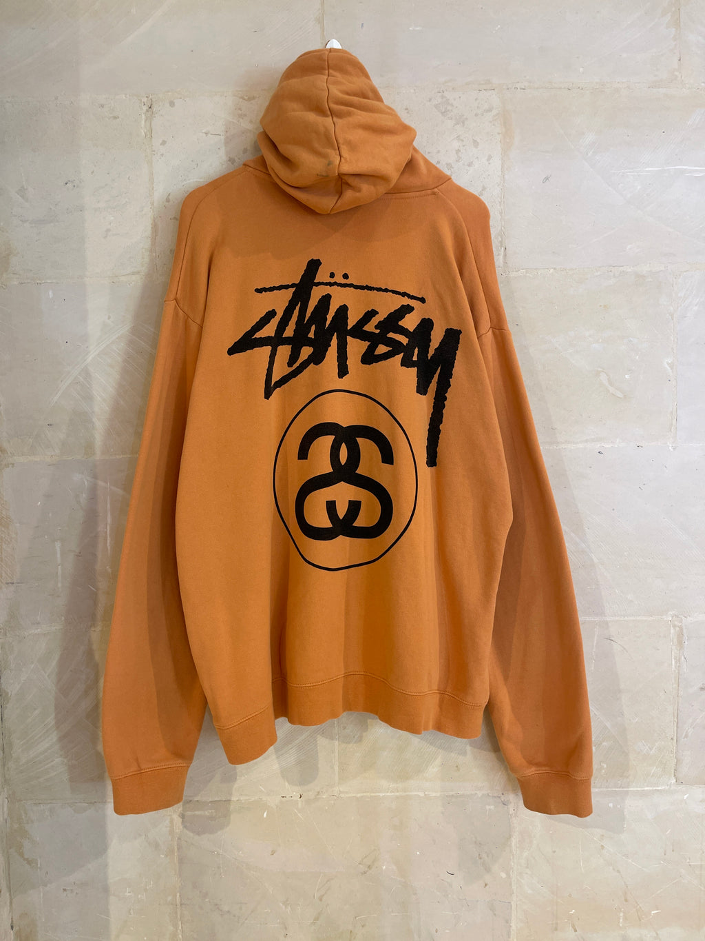 Stussy Orange Hoodie Jacket (XL)