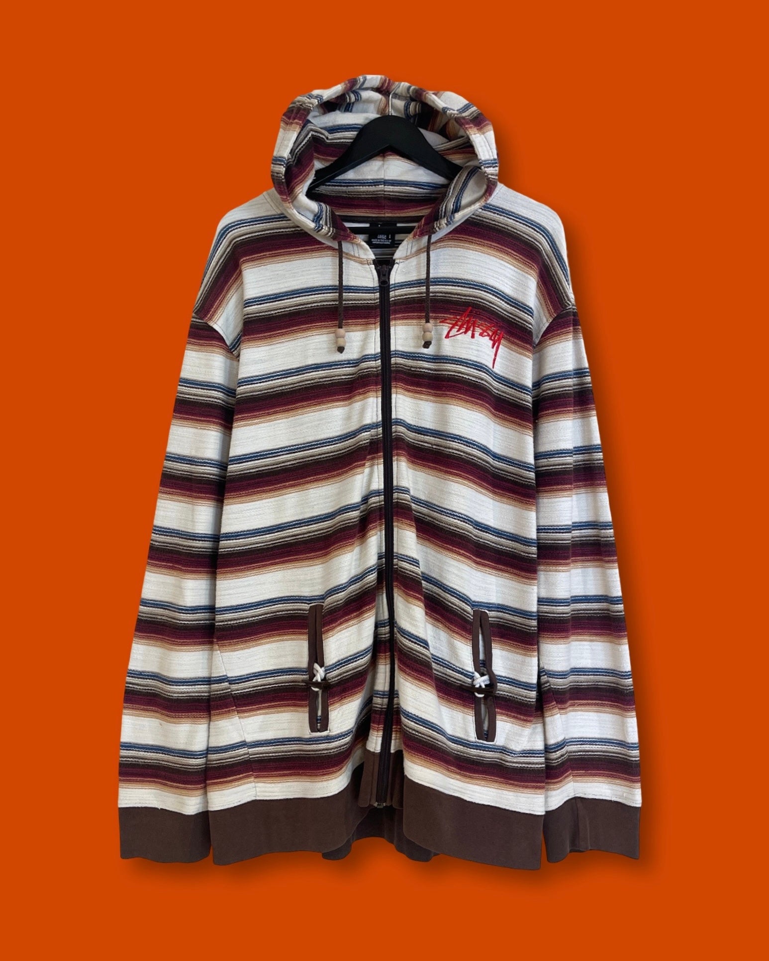 Stussy Sweatshirt Hoodie Jacket (Large)