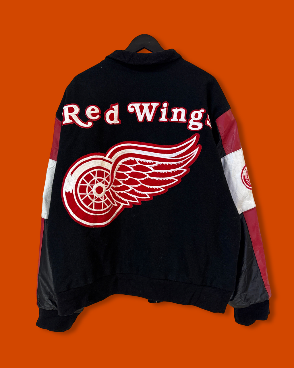 Vntg Red Wings Wool Leather Jacket (Large)