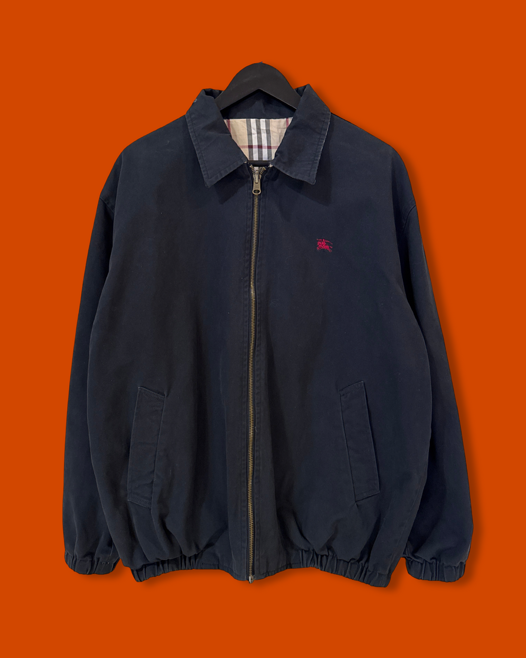 Vntg Burberry Harrington Jacket Reversible (Fits XL)