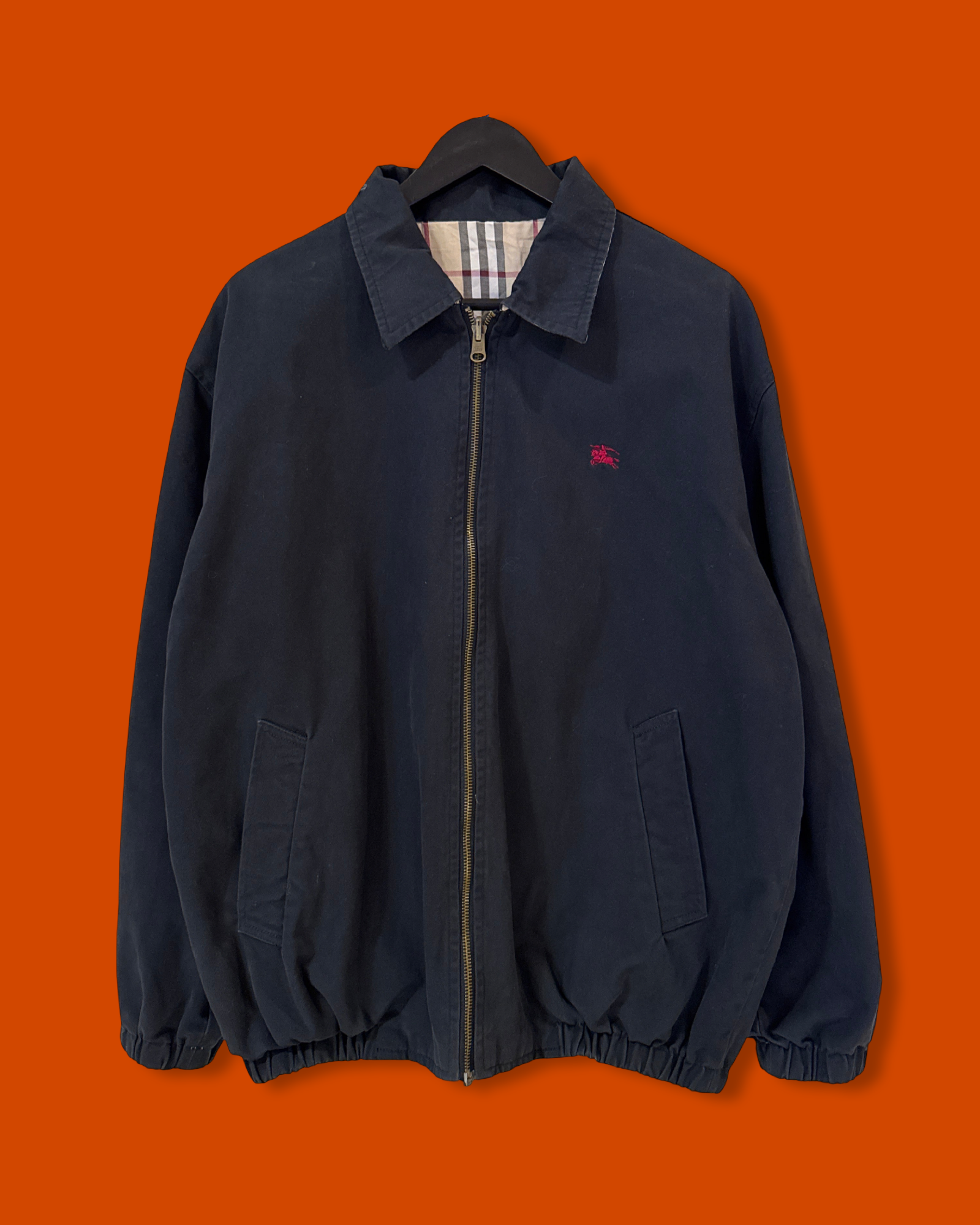 Vntg Burberry Harrington Jacket Reversible (Fits XL)