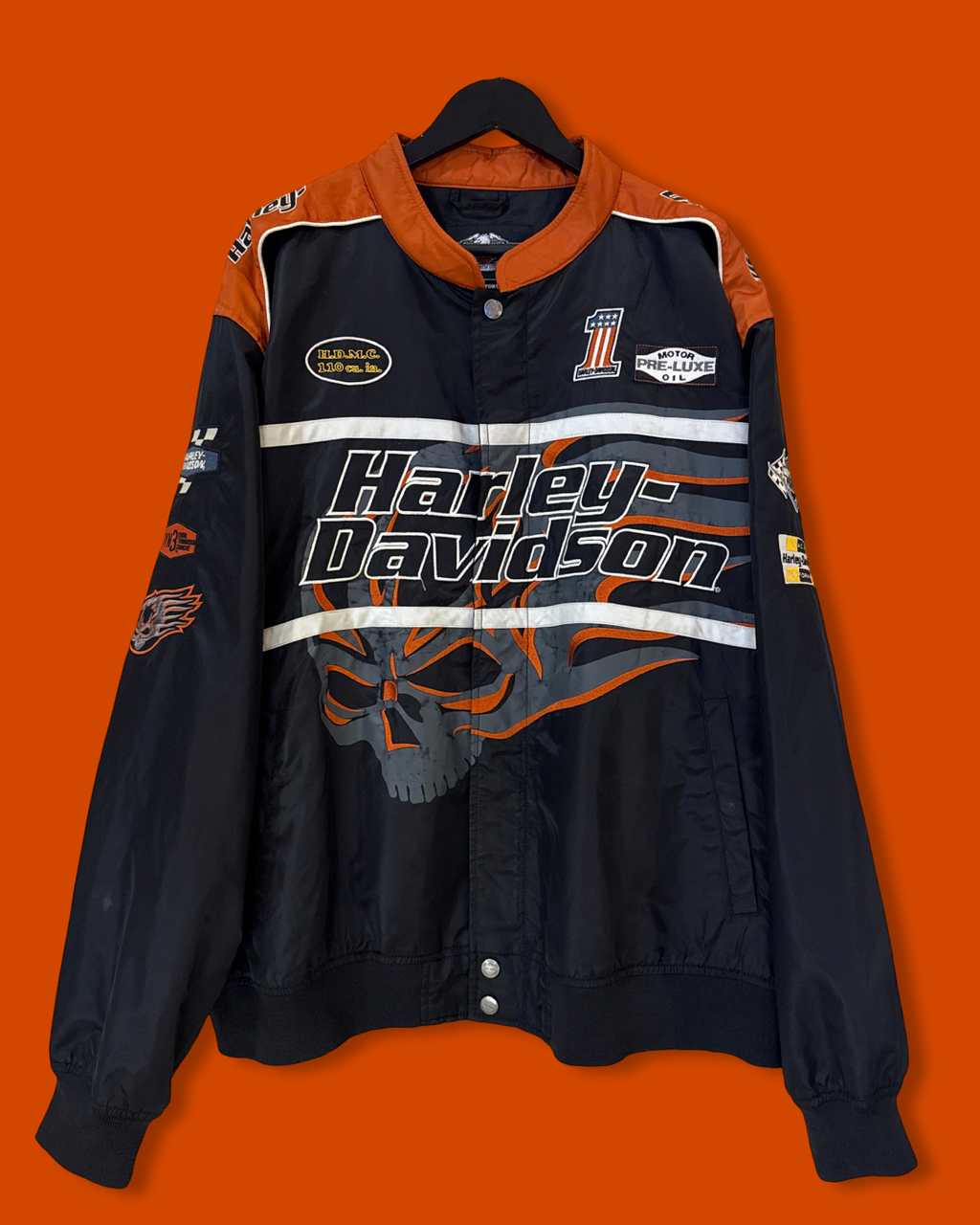 Vntg Harley Davidson Racing Jacket (XXL)