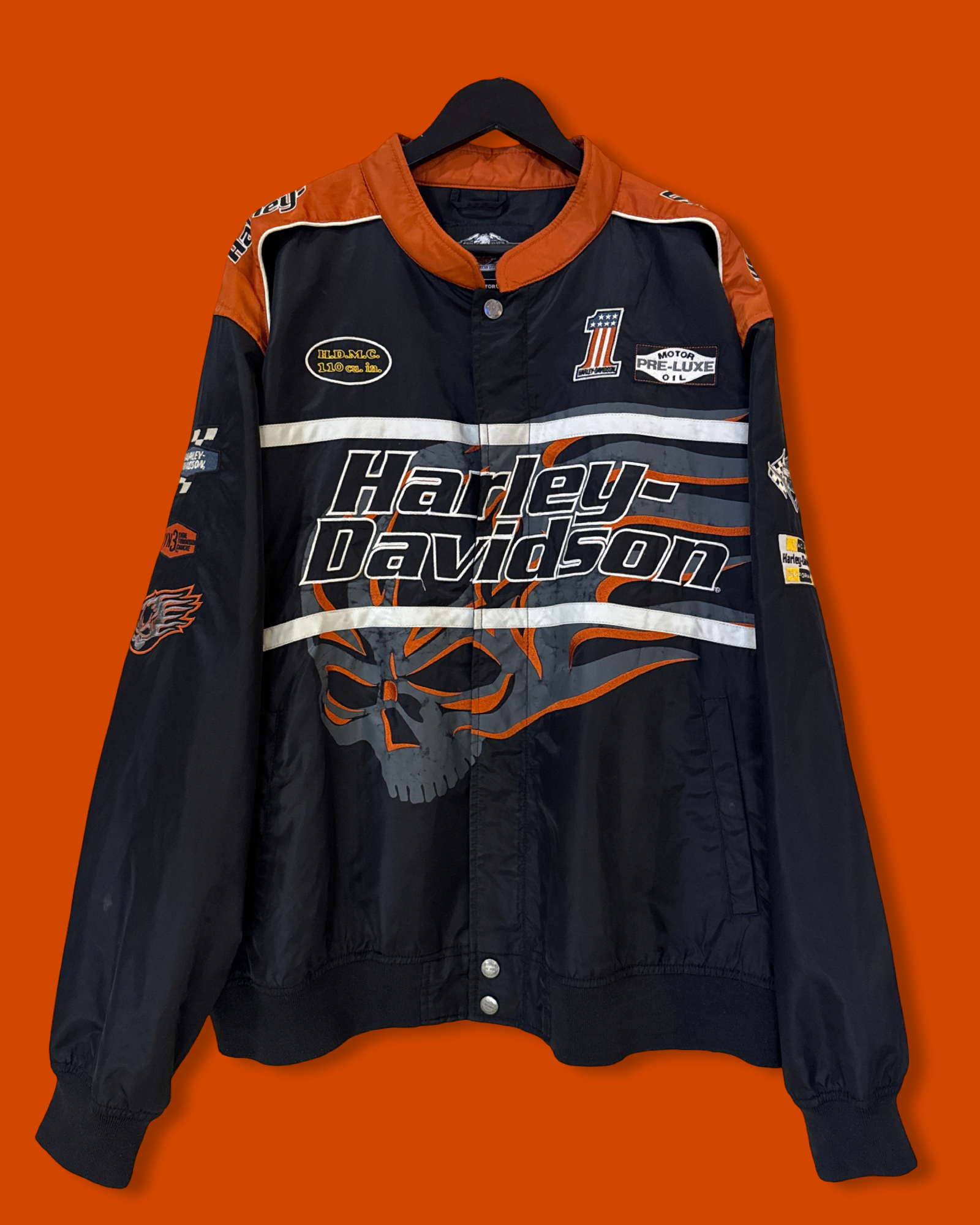 Vntg Harley Davidson Racing Jacket (XXL)