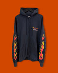 Vntg Harley Davidson Flames Hoodie (XL)