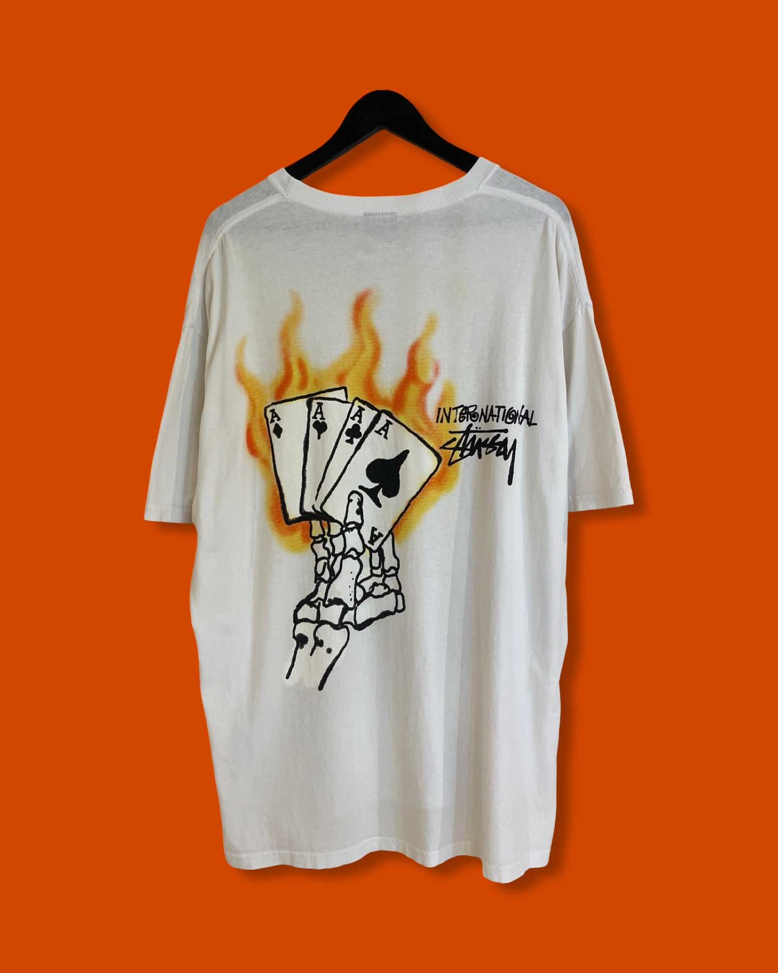 Stussy Flaming Card Tee (XL)*