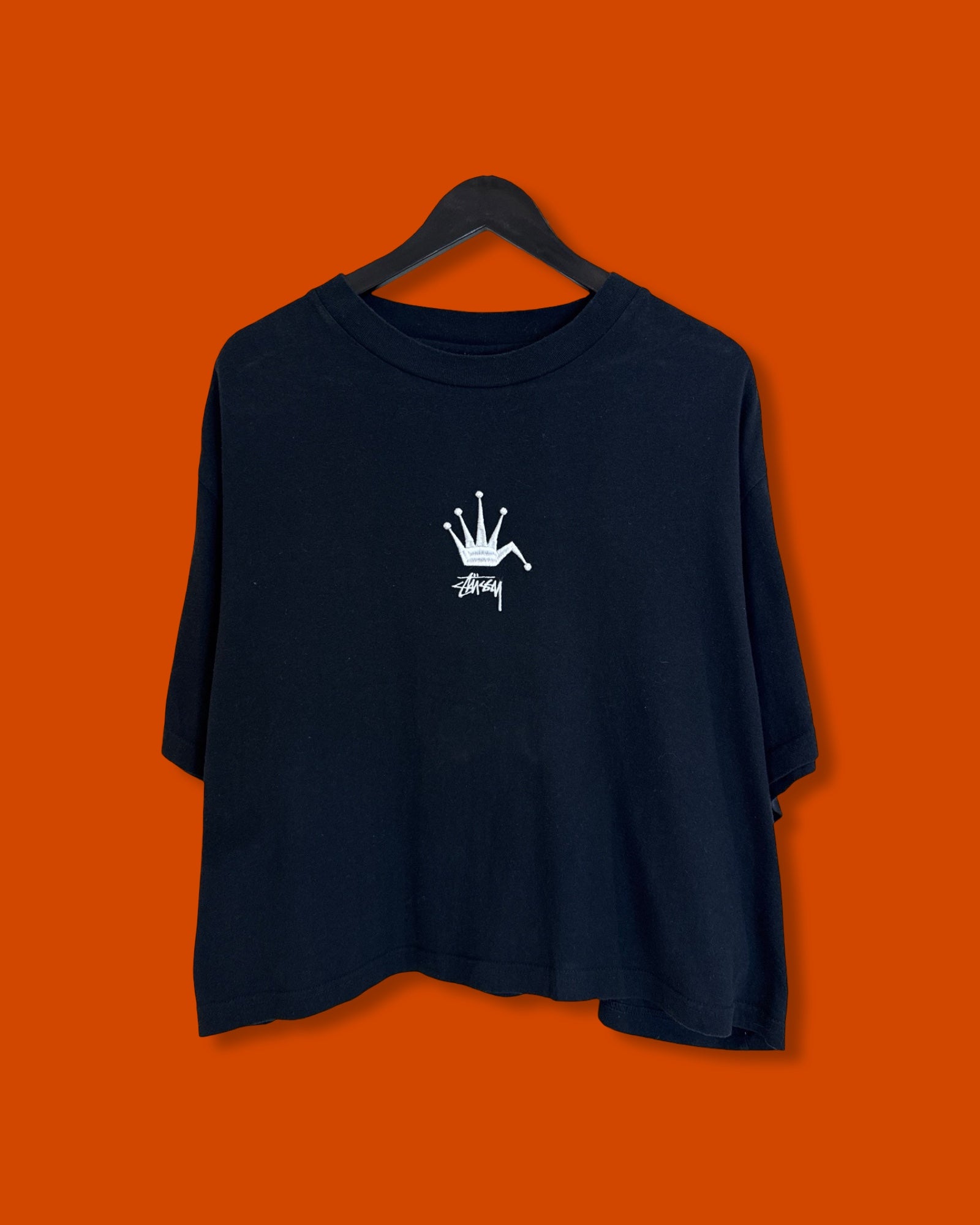 Stussy Broken Crown Cropped Tee (Large)