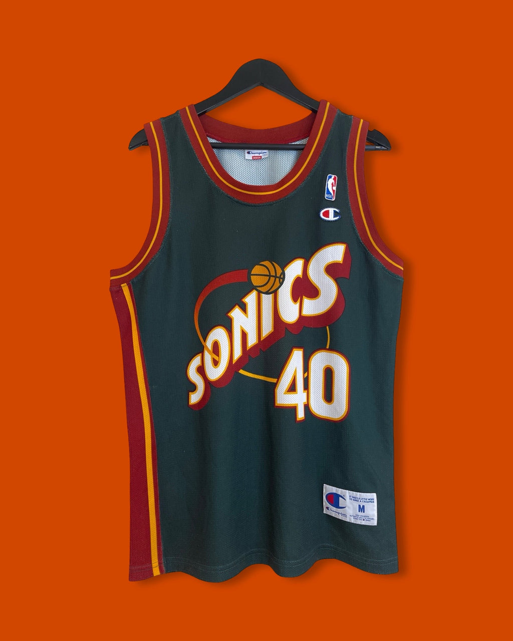 Vntg Champion Sonics Kemp Jersey (Medium)