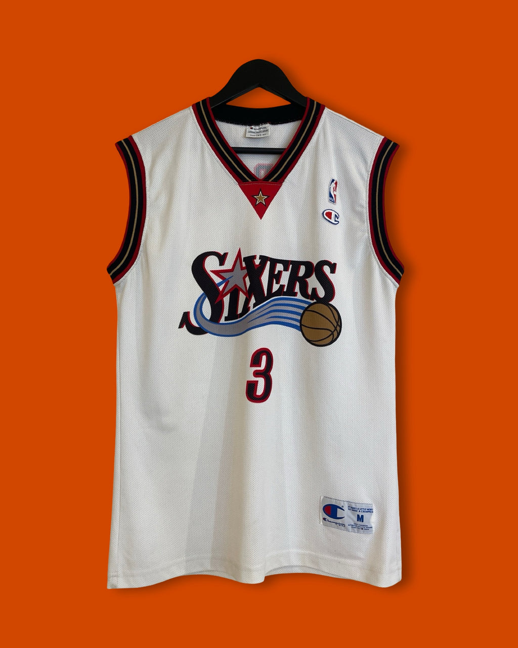 Vntg Champion Sixers Allen Iverson Jersey (Medium)