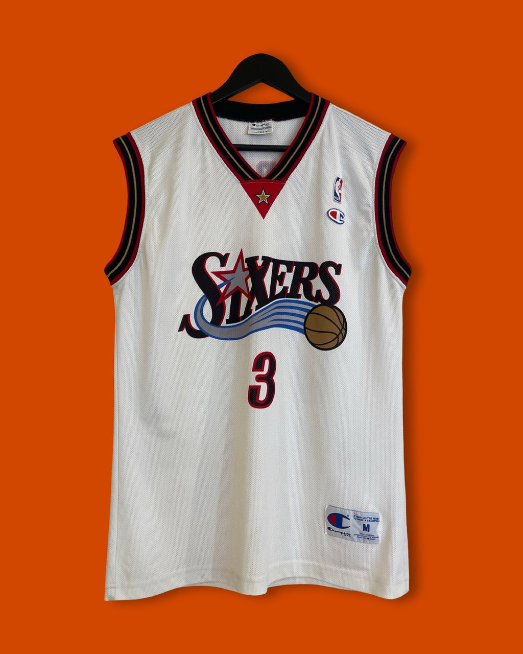Vntg Champion Sixers Allen Iverson Jersey (Medium)