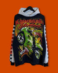Vntg AOP Kawasaki Hoodie (XL)