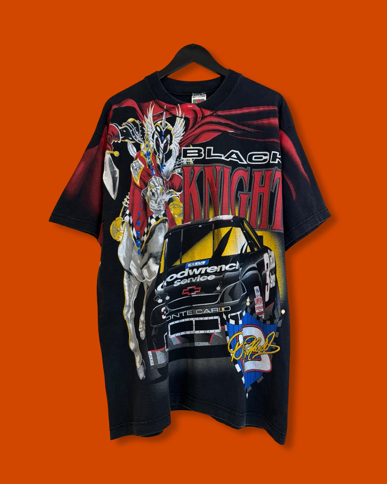Vntg Dale Earnhartt Black Knight Racing Tee (Large)