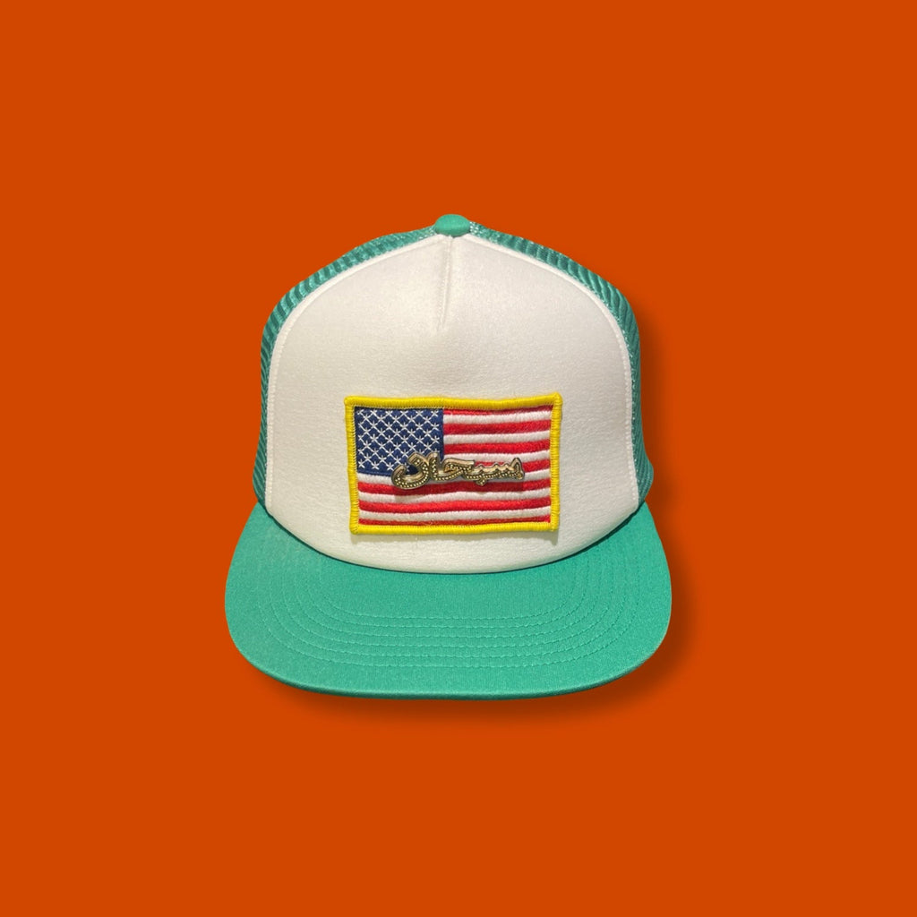 Supreme Arabic Green Trucker Cap