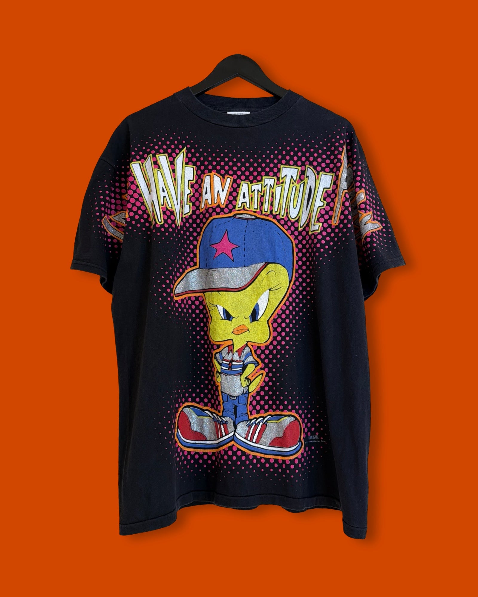 Vntg 1996 Tweety Mega Print Tee (Large)