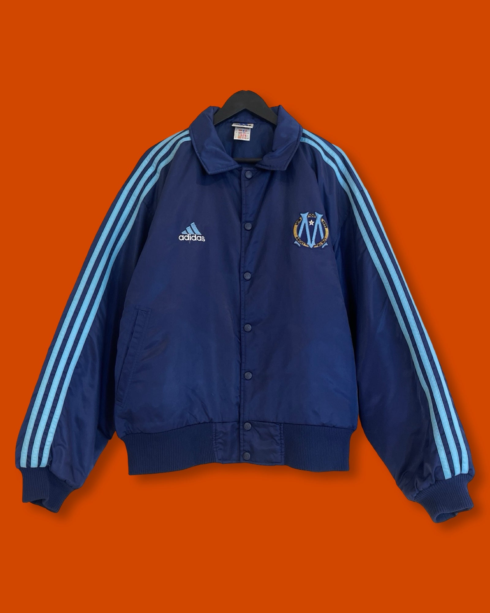 Vntg Adidas Marseille Bomber Jacket (Large)
