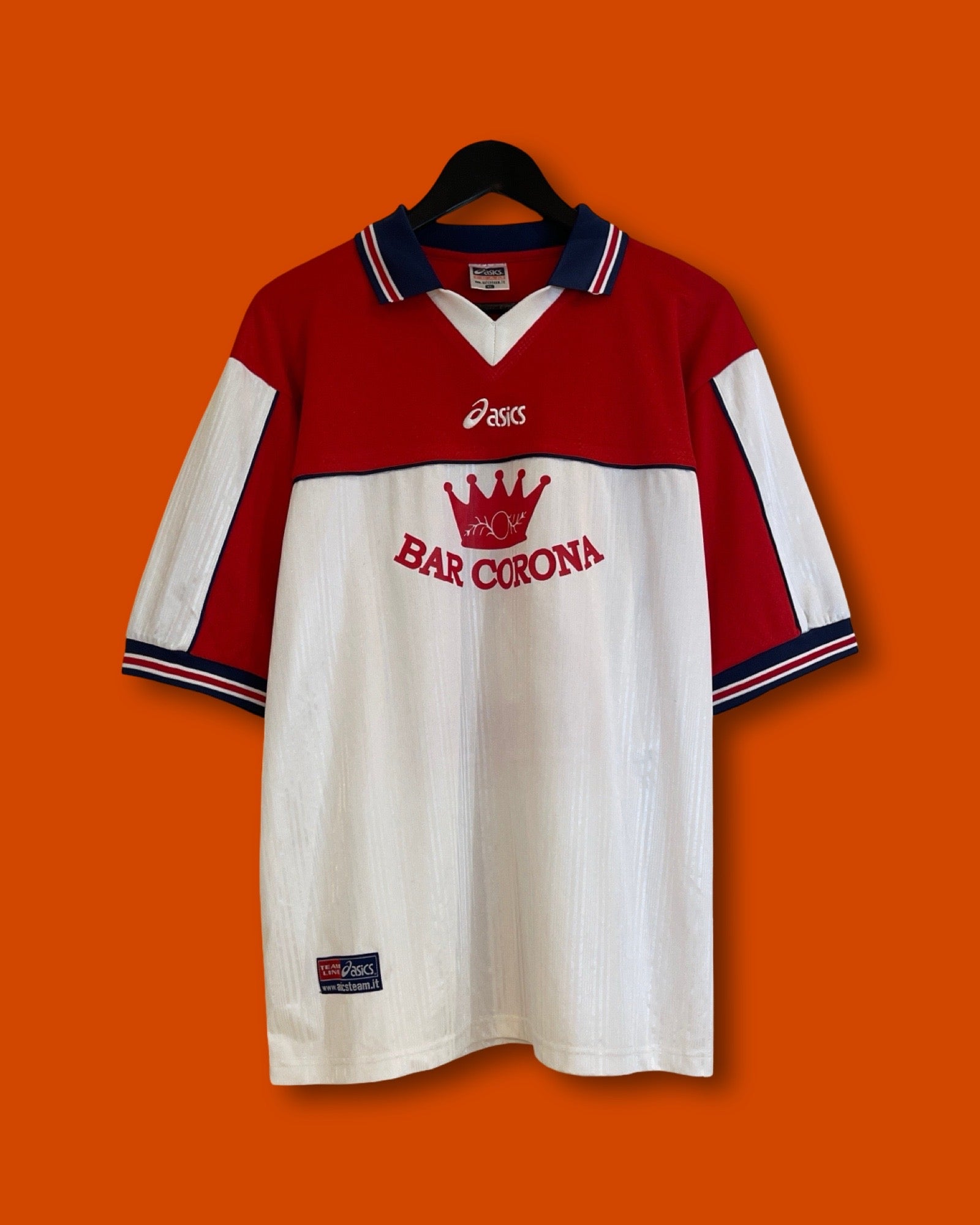 Vntg Asics Bar Corona Football Jersey (XL) / SS